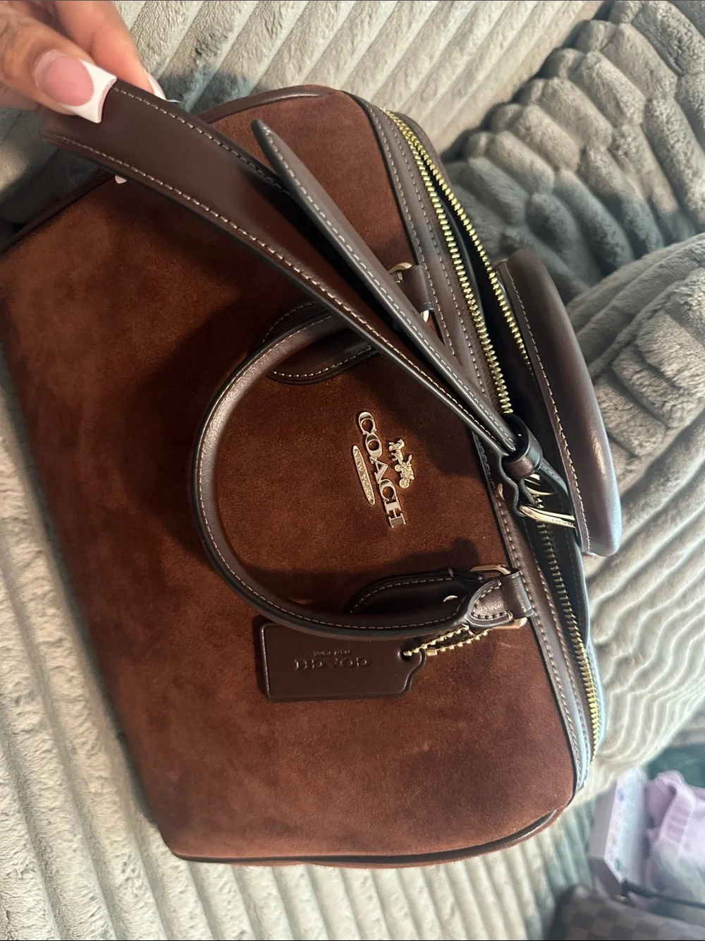 Coach Brown Suede Rowan - Picture 3 of 3